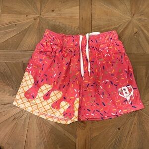 Baseball Lifestyle 101 Ice Cream Shorts Strawberry, Adult Small